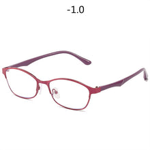 Carica l&#39;immagine nel visualizzatore di Gallery, Women Business Finished Myopia Glasses Student Anti Blue Light Computer Nearsighted Eyeglasses Prescription -1.0 1.5 to6