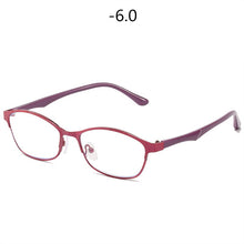 Carica l&#39;immagine nel visualizzatore di Gallery, Women Business Finished Myopia Glasses Student Anti Blue Light Computer Nearsighted Eyeglasses Prescription -1.0 1.5 to6