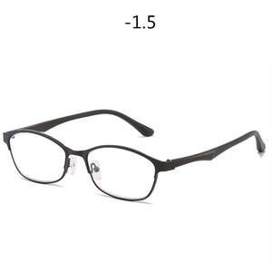 Women Business Finished Myopia Glasses Student Anti Blue Light Computer Nearsighted Eyeglasses Prescription -1.0 1.5 to6