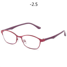 Carica l&#39;immagine nel visualizzatore di Gallery, Women Business Finished Myopia Glasses Student Anti Blue Light Computer Nearsighted Eyeglasses Prescription -1.0 1.5 to6