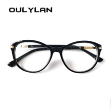 Carica l&#39;immagine nel visualizzatore di Gallery, Oulylan Occhiali da vista da donna Cat Eye Montature per occhiali Retro Montature per occhiali trasparenti Occhiali da donna 