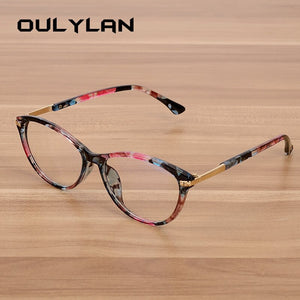 Oulylan Occhiali da vista da donna Cat Eye Montature per occhiali Retro Montature per occhiali trasparenti Occhiali da donna 