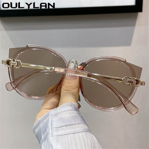 Oulylan Women Round Sunglasses 2023  Brand Designer y2k Sun Glasses Men Vintage Eyelasses Black Shades UV400 Female