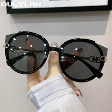 Load image into Gallery viewer, Oulylan Women Round Sunglasses 2023  Brand Designer y2k Sun Glasses Men Vintage Eyelasses Black Shades UV400 Female