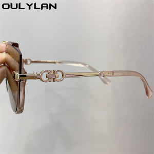 Oulylan Women Round Sunglasses 2023  Brand Designer y2k Sun Glasses Men Vintage Eyelasses Black Shades UV400 Female