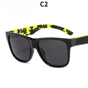 Outdoor Camouflage Print Polarized Sunglasses For Men Boys Classic PC Frame Coated Men's Cycling Sun Glasses UV400
