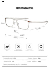 Carica l&#39;immagine nel visualizzatore di Gallery, Outdoor Sports Glasses Frame Men Square Basketball Outdoor Protective Myopia Optical Prescription Eye Glasses Silicone Eyewear