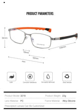 Load image into Gallery viewer, Outdoor Sports Glasses Frame Men Square Basketball Protective Myopia Optical Prescription Eye Glasses Folding Silicone Eyewear