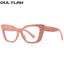 Load image into Gallery viewer, Ouylan Vintage Anti Blue Light Glasses Frame for Men Cat Eye Eyeglasses Frames Women Leopard Optical Computer Goggles