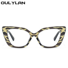 Load image into Gallery viewer, Ouylan Vintage Anti Blue Light Glasses Frame for Men Cat Eye Eyeglasses Frames Women Leopard Optical Computer Goggles