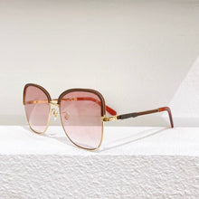 Load image into Gallery viewer, Oval Gold Silver Gray Metal Frame Gradient Lens 3426 Women&#39;s Sunglasses 3427 High-Quality Men&#39;s Glasses