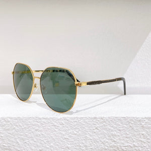 Oval Gold Silver Gray Metal Frame Gradient Lens 3426 Women's Sunglasses 3427 High-Quality Men's Glasses