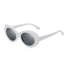Carica l&#39;immagine nel visualizzatore di Gallery, Occhiali da sole ovali Kurt Cobain Occhiali da sole vintage per uomo donna nero bianco rosso occhiali eleganti UV400 
