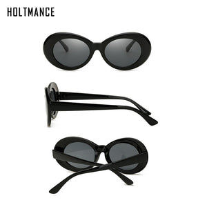 Occhiali da sole ovali Kurt Cobain Occhiali da sole vintage per uomo donna nero bianco rosso occhiali eleganti UV400 