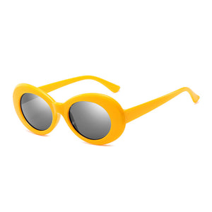 Occhiali da sole ovali Kurt Cobain Occhiali da sole vintage per uomo donna nero bianco rosso occhiali eleganti UV400 