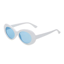 Carica l&#39;immagine nel visualizzatore di Gallery, Occhiali da sole ovali Kurt Cobain Occhiali da sole vintage per uomo donna nero bianco rosso occhiali eleganti UV400 