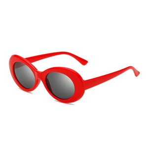 Occhiali da sole ovali Kurt Cobain Occhiali da sole vintage per uomo donna nero bianco rosso occhiali eleganti UV400 
