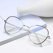 Carica l&#39;immagine nel visualizzatore di Gallery, Montature per occhiali ottici ovali Montature per occhiali semplici ultraleggere in metallo anti-blu Uomo Donna Occhiali per computer UV400