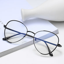 Carica l&#39;immagine nel visualizzatore di Gallery, Montature per occhiali ottici ovali Montature per occhiali semplici ultraleggere in metallo anti-blu Uomo Donna Occhiali per computer UV400