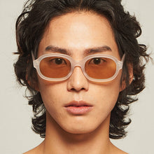 Load image into Gallery viewer, Oval Orange Yellow Frame Sunglasses Women Men Metal Hinge Red Tan Pink Lens UV400 Protection Model Style Sexy Ladies Eyewear
