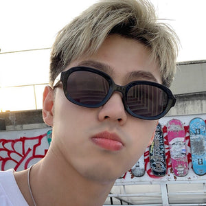 Oval Orange Yellow Frame Sunglasses Women Men Metal Hinge Red Tan Pink Lens UV400 Protection Model Style Sexy Ladies Eyewear