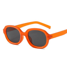 Load image into Gallery viewer, Oval Orange Yellow Frame Sunglasses Women Men Metal Hinge Red Tan Pink Lens UV400 Protection Model Style Sexy Ladies Eyewear