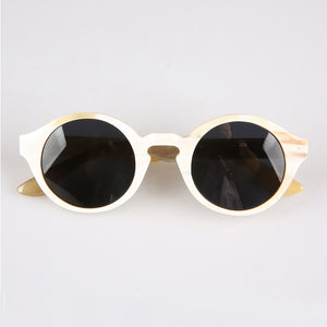 Oval Round White Genuine Natural Horn Sunglasses Spectacles Eyewear Reading Eyeglasses Optical Glasses Frame