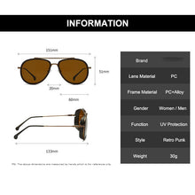Load image into Gallery viewer, Oval Steam Punk Sunglasses Men Women Vintage Retro Classic Polarized Driving Sun Glasses Brand Design Pilot Eyewear Uv400 Shades