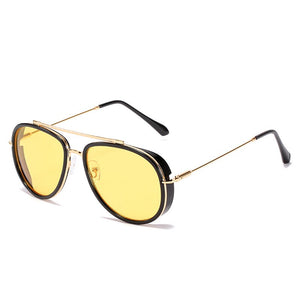 Oval Steam Punk Sunglasses Men Women Vintage Retro Classic Polarized Driving Sun Glasses Brand Design Pilot Eyewear Uv400 Shades