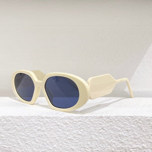 Oval acetate tortoise frame women&#39;s sunglasses style brwon lens lady eyewear with wide temples