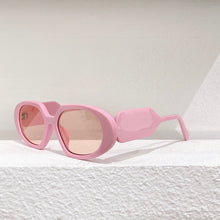Load image into Gallery viewer, Oval acetate tortoise frame women&#39;s sunglasses style brwon lens lady eyewear with wide temples