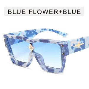 Oversize 2023 square star Sunglasses elegant women's Diamond Flower sunglasses men's driving glasses Uv400