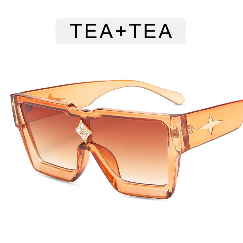 Oversize 2023 square star Sunglasses elegant women's Diamond Flower sunglasses men's driving glasses Uv400