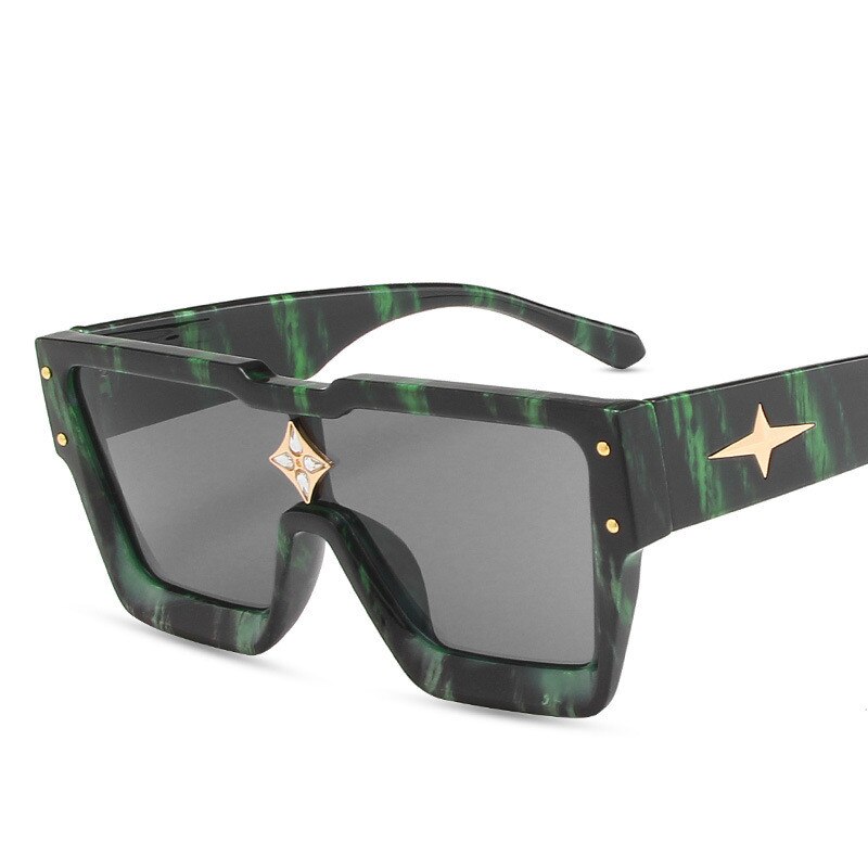 Oversize 2023 square star Sunglasses elegant women's Diamond Flower sunglasses men's driving glasses Uv400