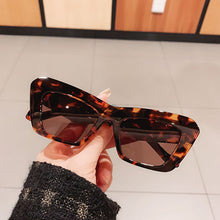 Load image into Gallery viewer, Oversize Candy Color Square Cat Eye Sunglasses For Women Band Elegant Gradient Sun Glasses Female Blue Clear Eyewear