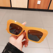 Load image into Gallery viewer, Oversize Candy Color Square Cat Eye Sunglasses For Women Band Elegant Gradient Sun Glasses Female Blue Clear Eyewear