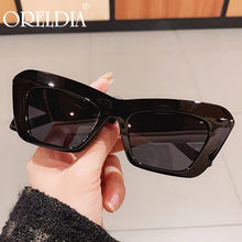 Load image into Gallery viewer, Oversize Candy Color Square Cat Eye Sunglasses For Women Band Elegant Gradient Sun Glasses Female Blue Clear Eyewear