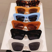 Load image into Gallery viewer, Oversize Candy Color Square Cat Eye Sunglasses For Women Band Elegant Gradient Sun Glasses Female Blue Clear Eyewear