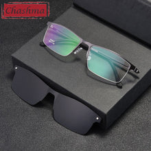Load image into Gallery viewer, Oversize Frame Magnetic Clip Magnet Eyewear Polarized Lenses with Sunglasses for Men Sport Style Eyewear