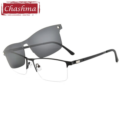Oversize Frame Magnetic Clip Magnet Eyewear Polarized Lenses with Sunglasses for Men Sport Style Eyewear