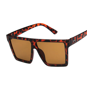 Oversize  Brand Designer Sunglasses For Women Square Shades Retro Sun Glasses Female Oculos De Sol Feminino