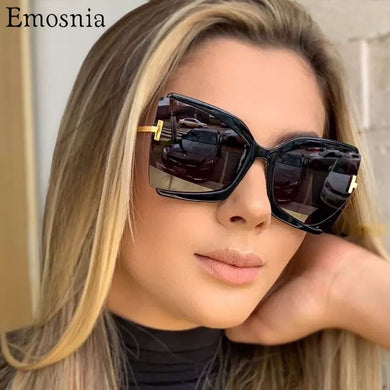 Occhiali da sole quadrati oversize a farfalla da donna Designer di marca Occhiali da sole da uomo 2023 Steampunk Vintage Eyewear Gradient 