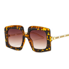 Load image into Gallery viewer, Oversize Square Sunglasses Metal Chain Legs Men Women Shades Vintage Glasses Male Female Eyewear