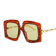 Load image into Gallery viewer, Oversize Square Sunglasses Metal Chain Legs Men Women Shades Vintage Glasses Male Female Eyewear