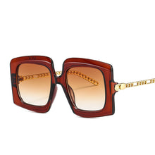 Load image into Gallery viewer, Oversize Square Sunglasses Metal Chain Legs Men Women Shades Vintage Glasses Male Female Eyewear