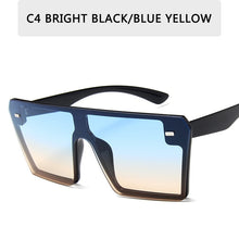 Load image into Gallery viewer, Oversize Square Sunglasses Women Brand Designer Flat Top Gradient Sun glasses Men Rimless Large Frame Oculos UV400