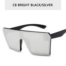 Load image into Gallery viewer, Oversize Square Sunglasses Women Brand Designer Flat Top Gradient Sun glasses Men Rimless Large Frame Oculos UV400