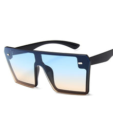 Load image into Gallery viewer, Oversize Square Sunglasses Women Brand Designer Flat Top Gradient Sun glasses Men Rimless Large Frame Oculos UV400