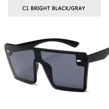 Load image into Gallery viewer, Oversize Square Sunglasses Women Brand Designer Flat Top Gradient Sun glasses Men Rimless Large Frame Oculos UV400