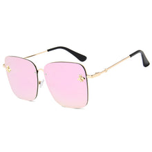Load image into Gallery viewer, Oversize Square Sunglasses Women Driving Shades Men  Sun Glasses Brand Designer Web Celebrity Female Eyewear Bee Sunglass